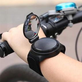 img 3 attached to Enhance Your Cycling Safety with FlyCloud Bike Mirror - 360°Rotation Adjustable Wrist Sport Loop Rear View Bicycle Mirror