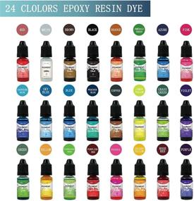 img 3 attached to 🎨 Vibrant 24-Color Liquid Resin Pigment for Stunning Resin Jewelry Crafts, Non-Toxic, 0.35oz/Bottle