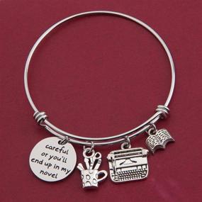 img 2 attached to 🖋️ Gzrlyf Writer Bracelet: A Perfect Gift for Authors, Novelists, and Writers!