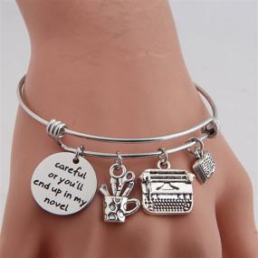 img 3 attached to 🖋️ Gzrlyf Writer Bracelet: A Perfect Gift for Authors, Novelists, and Writers!