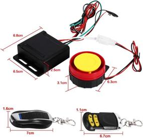 img 1 attached to 🔒 Anti-Theft Alarm System with Remote Control & Engine Start for Motorcycle Security