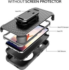 img 1 attached to 📱 BENTOBEN Galaxy S8 Plus Case: Rugged Ring Kickstand Holster for Men/Boys - Heavy Duty Protective Cover, Shockproof - Black