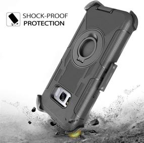 img 2 attached to 📱 BENTOBEN Galaxy S8 Plus Case: Rugged Ring Kickstand Holster for Men/Boys - Heavy Duty Protective Cover, Shockproof - Black