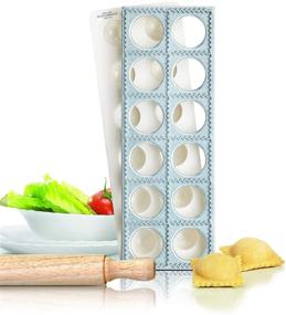 img 4 attached to 🍝 Piato Fresco 12 Ravioli Maker Mold Kit with Rolling Pin, Ravioli Cutter, Mold, Stamp, Press, and Rolling Tray for Easy Pasta Making