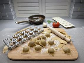 img 3 attached to 🍝 Piato Fresco 12 Ravioli Maker Mold Kit with Rolling Pin, Ravioli Cutter, Mold, Stamp, Press, and Rolling Tray for Easy Pasta Making