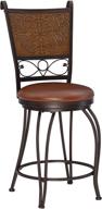 🪑 chic bronze counter stool: powell muted copper with stamped back, 24" height logo