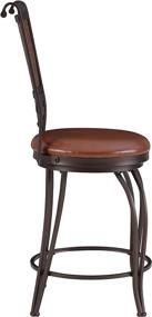 img 2 attached to 🪑 Chic Bronze Counter Stool: Powell Muted Copper with Stamped Back, 24" Height