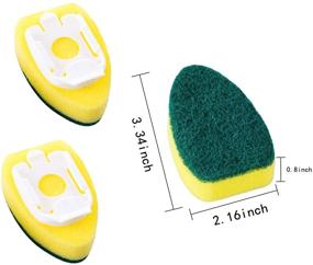 img 3 attached to 🧽 Rcanedny 30 Pack Dish Wand Refills - Replacement Sponge Heads for Kitchen Cleaning Tools