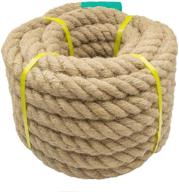 🧵 aoneky jute rope - premium twisted hemp rope for crafts, climbing, anchoring, hammocks & more - 7/8 inch x 96 feet logo