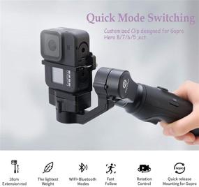 img 3 attached to 📸 FeiyuTech Vimble 2A: 3-осевой стабилизатор камеры активности для GoPro Hero 8/7/6/5 с WiFi, сэлфи-палкой, удлиненным штативом и штативом - идеально подходит для SJCAM и YI-CAM.