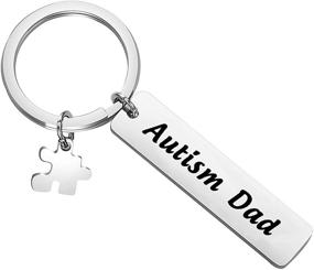 img 4 attached to Autism Keychain Puzzle Awareness Jewelry