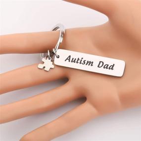 img 1 attached to Autism Keychain Puzzle Awareness Jewelry