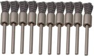 rdexp stainless steel wire end brush pen shape 1/8 inch shank diameter pack of 10 - versatile cleaning tool for precision work (8mm end brush) logo