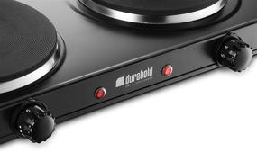 img 3 attached to 🔥 Durabold Stainless Steel Body Double Burner - Sealed Burners Kitchen Countertop Cast-Iron - Perfect for RV, Small Apartments, Camping, Cookery Demonstrations, or as an Extra Burner