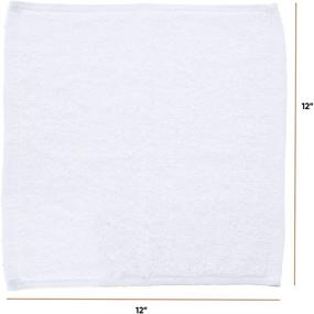 img 3 attached to 🧽 Superio Terry Towel White Cloths: 100% Cotton 12" Cleaning Rags for Multi-Purpose Use