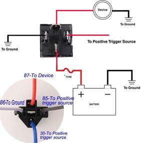 img 1 attached to 🚗 Upgrade Your Vehicle's Electrical System with Gebildet JD1912 Car Relay Harness – 12V 40A 4 Pin SPST Harness Sockets for Automotive Truck Van Motorcycle Boat (Pack of 2)