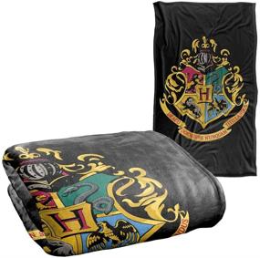 img 4 attached to 🧣 Super Soft Hogwarts Crest Blanket, 36" x 58" - Silky Touch & Black Design
