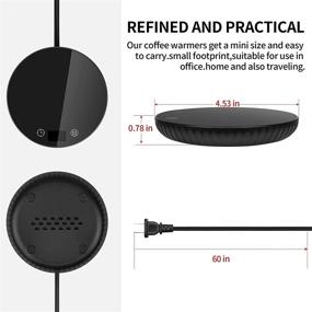 img 3 attached to 🔥 Кофейный подогреватель чашек с регулируемой температурой, автоматическим выключением, идеально подходит для использования на столе, чтобы поддерживать напитки, такие как чай, какао, вода и молоко в тепле с таймером нагрева.