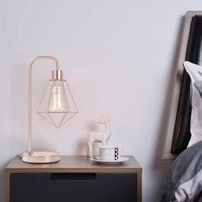 img 2 attached to 💡 Stylish SOTTAE Modern Industrial Rose Gold Table Lamp: Vintage Design for Bedroom, Living Room, and Office