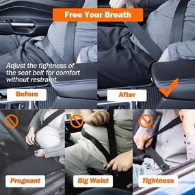 img 1 attached to 🚗 Enhancing Car Safety & Comfort: 4 Pack Seatbelt Adjuster, Seat Belt Clips Cover & Stopper - Universal Auto Shoulder Neck Strap Positioner (Blue)
