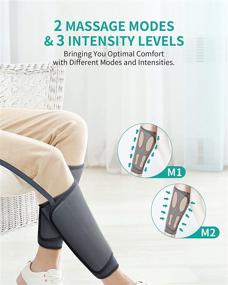 img 2 attached to 🦵 Nekteck Air Compression Leg Massager: Enhance Circulation and Relaxation, Handheld Controller, Adjustable Wraps - Ideal for Home & Office Use