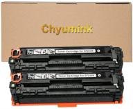 🖨️ chyumink remanufactured hp 131a cf210a black toner cartridges (2 pack) for pro 200 color m251nw, m251n, mfp m276nw, m276n, cp1210, cp1215, cp1518, cp1525nw logo