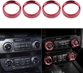 img 3 attached to Enhance Your Ford F150 XLT 2016-2021 Interior with LECART Red Metal Decal Stickers - Pack of 8