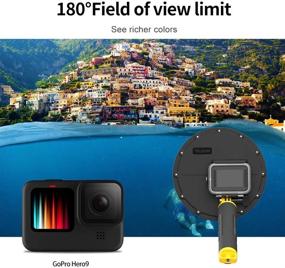 img 3 attached to 🌊 Vicdozia Telesin Dome Port for GoPro Hero 9 Black, Underwater Dive Case with Lens Cover. Waterproof Housing Case, Floating Hand Grip, Trigger Included. Go Pro 9 Accessories to Enhance Your Underwater Experience.