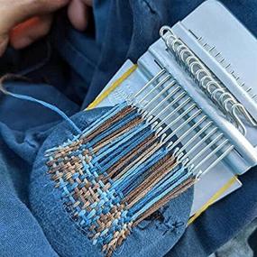 img 1 attached to 🧶 Versatile Small Loom for Beginners: Speedweve Type Weave Tool with 28 Hooks - Perfect for DIY Weaving Crafts, Mending Jeans, Socks, and Clothes