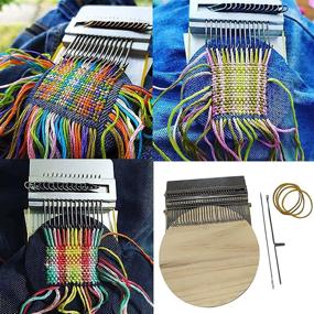 img 2 attached to 🧶 Versatile Small Loom for Beginners: Speedweve Type Weave Tool with 28 Hooks - Perfect for DIY Weaving Crafts, Mending Jeans, Socks, and Clothes