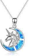 yfn unicorn necklace: exquisite opal pendant jewelry in 925 sterling silver - a magical gift for women and girls logo