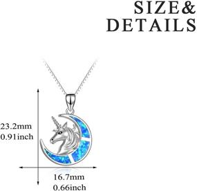 img 3 attached to YFN Unicorn Necklace: Exquisite Opal Pendant Jewelry in 925 Sterling Silver - A Magical Gift for Women and Girls