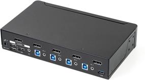 img 1 attached to 🖥️ StarTech.com 4-Port DisplayPort KVM Switch with Audio, Built-in USB 3.0 Hub - 4K 30Hz (SV431DPU3A2)