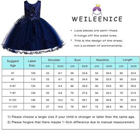 img 3 attached to Weileenice Girls Princess Christmas Dress: Elegant Lace Flower Girl Wedding Prom Pageant Birthday Party Tutu Tulle Dresses