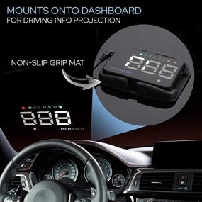 img 2 attached to 🚗 Enhance Your Driving Experience with the Pyle 3.5’’ Car HUD - Head-Up Display Multi-Color Screen Projector for Vehicle Speed & GPS Navigation Compass - PHUD12