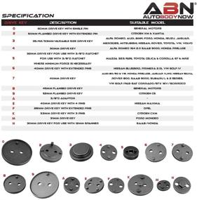 img 2 attached to 🔧 ABN Caliper Piston Compressor Tool Set - 16-pc Pneumatic Brake Caliper Kit for Air Brake Tools and Compressing Brake Pistons