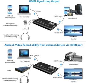 img 2 attached to 🎥 Захват видео MRLI HD - Звуковая карта захвата HDMI USB 3.0: Запись потоков игр 4K 60 FPS на Xbox One, PS4, Wii, Nintendo Switch