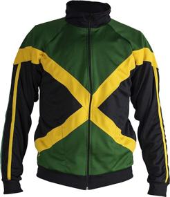 img 4 attached to Authentic Jamaican Sleeved Reggae Zip Up Sports & Fitness