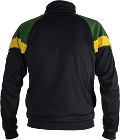 img 1 attached to Authentic Jamaican Sleeved Reggae Zip Up Sports & Fitness