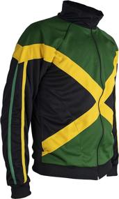 img 3 attached to Authentic Jamaican Sleeved Reggae Zip Up Sports & Fitness