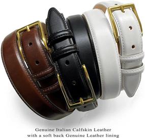 img 1 attached to Genuine Italian Calfskin Leather Smooth Men's Accessories