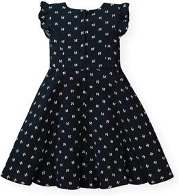 img 2 attached to Charming Flutter Sleeve Fit and Flare Dress for Girls by Hope & Henry