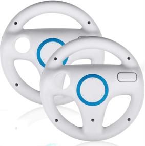 img 4 attached to 🎮 Pair of Wii Steering Wheel Wheels for Mario Kart and Wii Racing Games