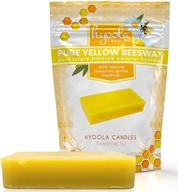🐝 hyoola yellow beeswax block - premium 100% natural cosmetic grade - 1 pound pure beeswax bars - triple filtered easy melt sticks logo