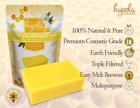 img 2 attached to 🐝 Hyoola Yellow Beeswax Block - Premium 100% Natural Cosmetic Grade - 1 Pound Pure Beeswax Bars - Triple Filtered Easy Melt Sticks