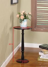 img 1 attached to Black Finish Plant Stand Accent Side End Table by King's Brand