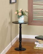 black finish plant stand accent side end table by king's brand логотип