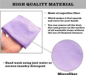 img 3 attached to Premium Window Cleaning Cloth - Purple (1 Pack)