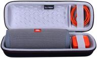 🔒 protect your jbl flip 5 speaker with the ltgem eva hard carrying case - gray logo