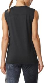 img 2 attached to Cakulo Loose Fit Yoga Tank Tops for Women - Long Sleeveless Athletic Racer Tank for Gym, Running, and Muscle Workout